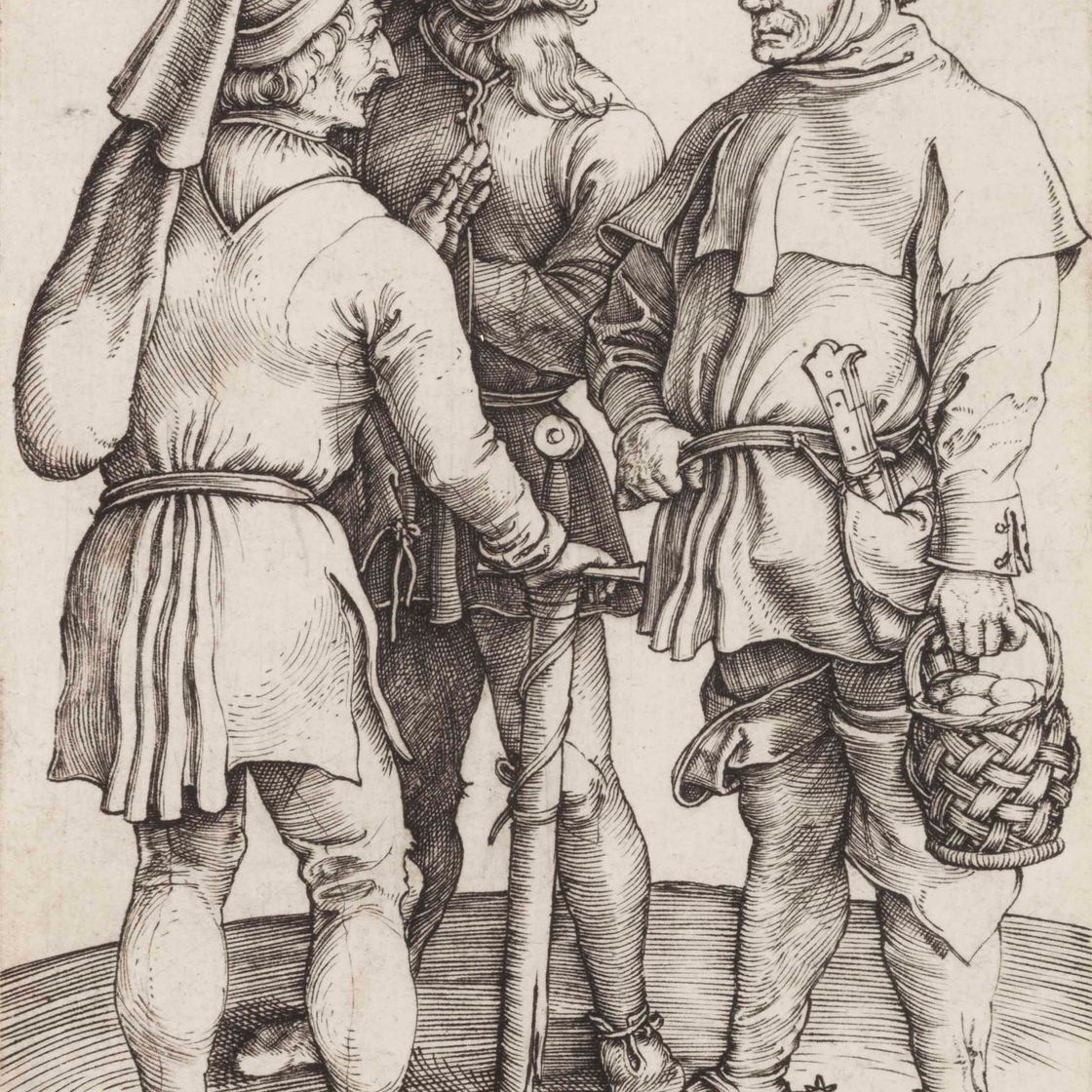 Albrecht Dürer — Трое крестьян беседуют