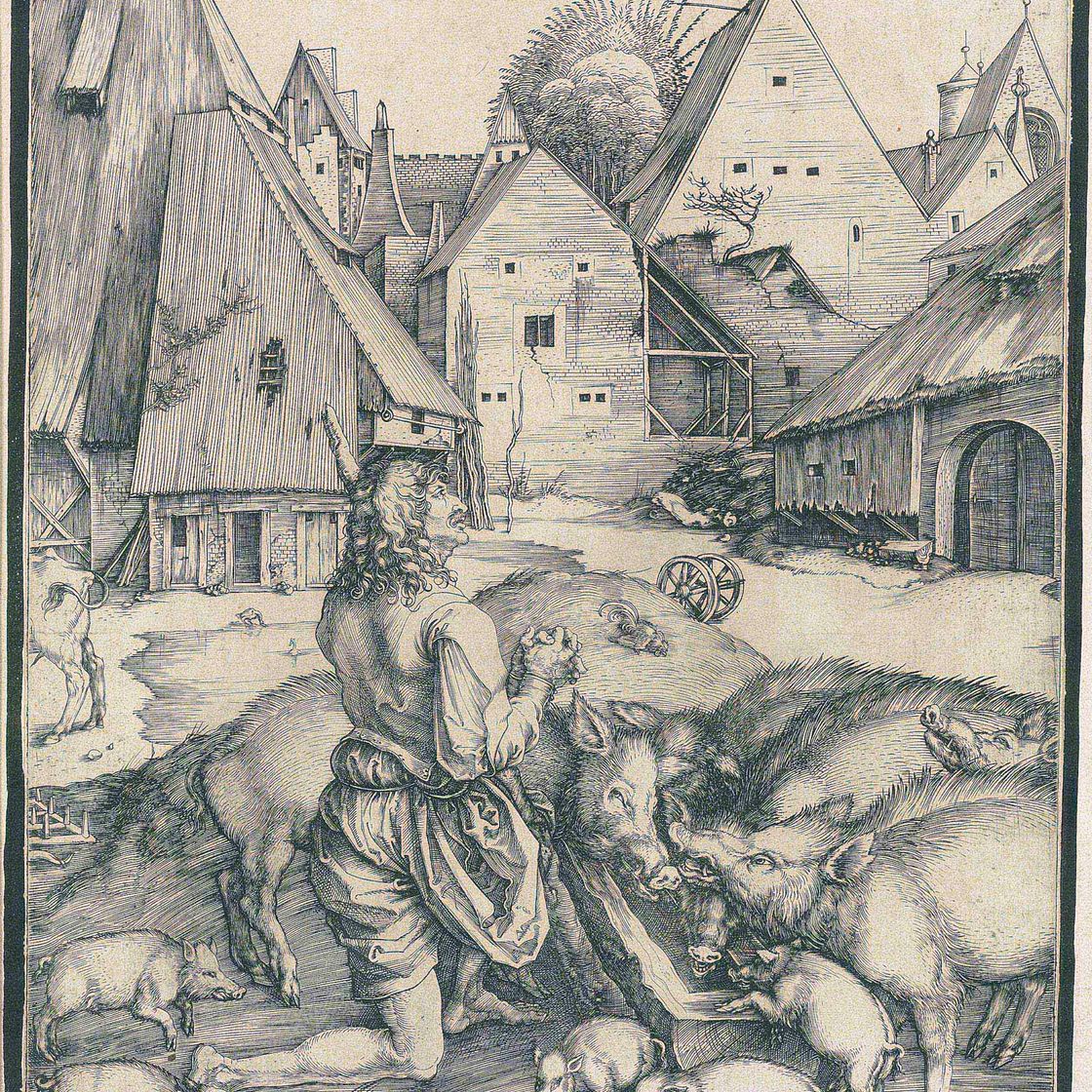 Albrecht Dürer — Блудный сын (Б., М., Зал. 28; С.М.С. 9)
