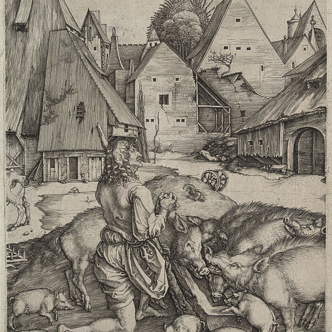 Albrecht Dürer — Блудный сын (Б., М., Зал. 28; С.М.С. 9)