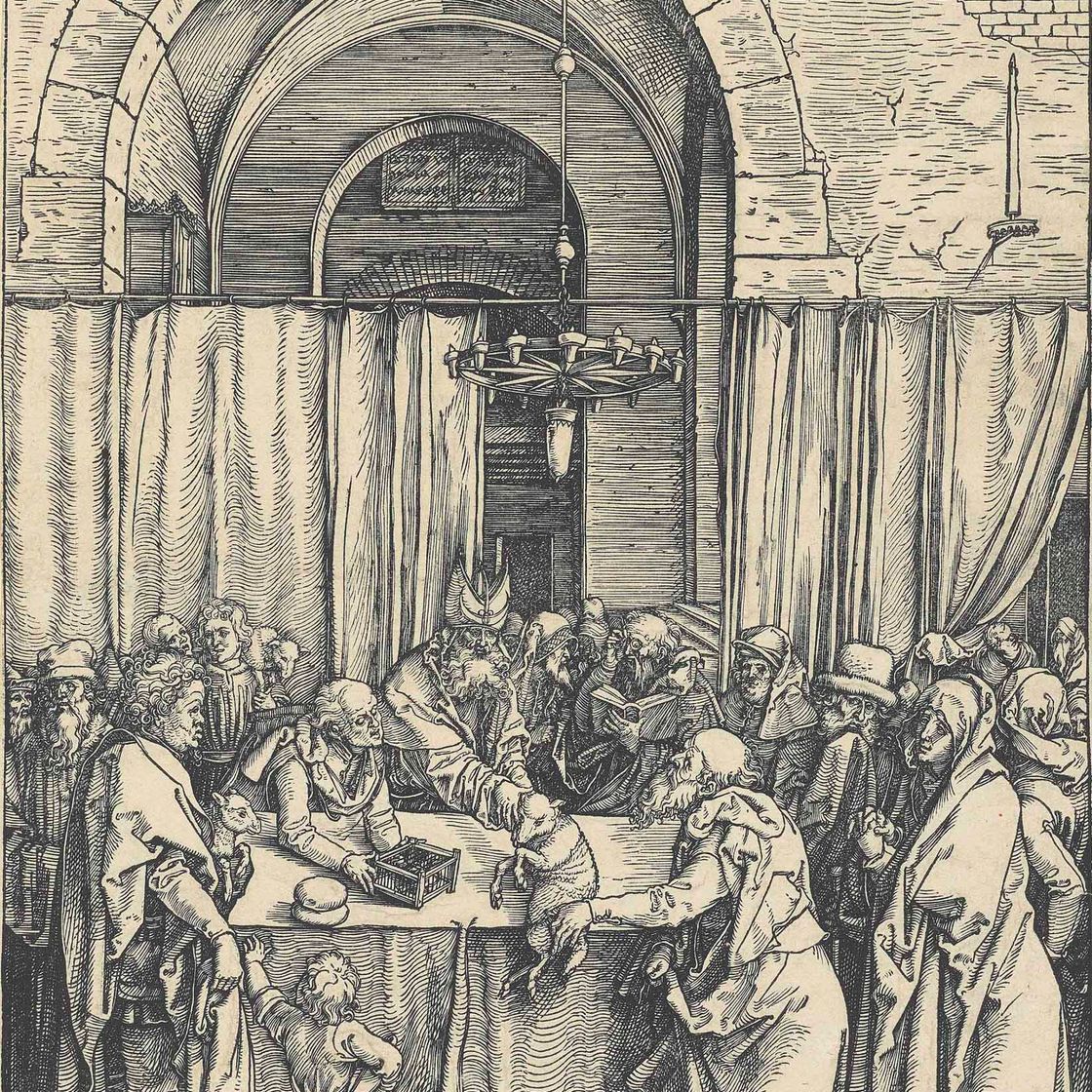 Albrecht Dürer — Отказ от приношения Иоакима, из книги "Жизнь Пресвятой Девы"