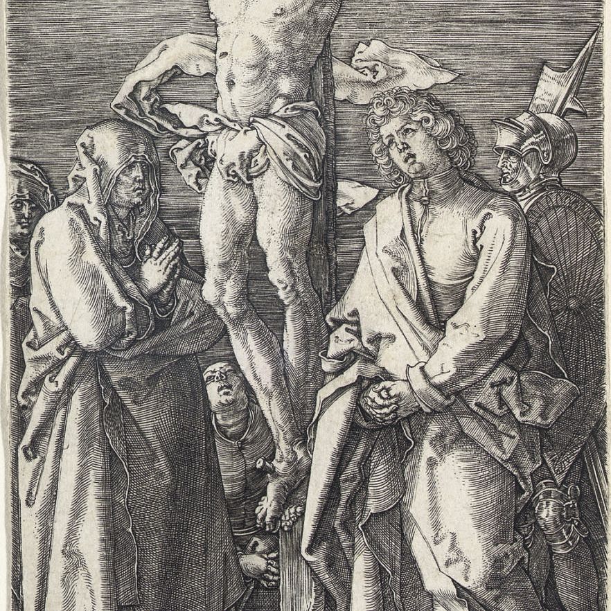 Albrecht Dürer — Христос на кресте, с гравюры "Страсти Господни" (Б., М., Зал. 13; С.М.С. 55)