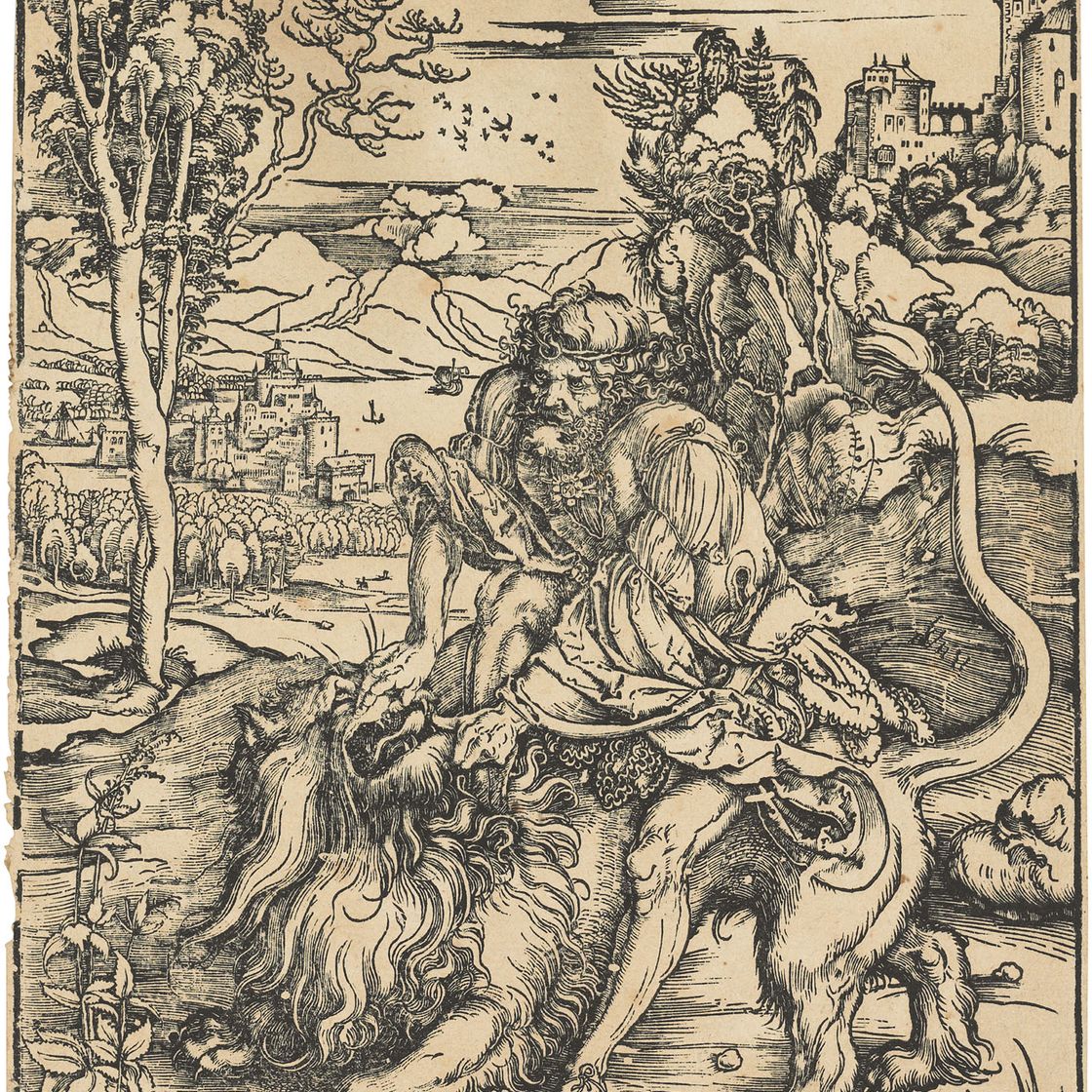 Albrecht Dürer — Самсон, раздирающий Льва