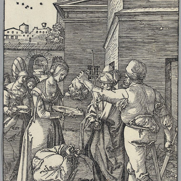 Albrecht Dürer — Обезглавливание святого Иоанна Крестителя (стр. 125; М., Зал. 231; С.М.С. 152)