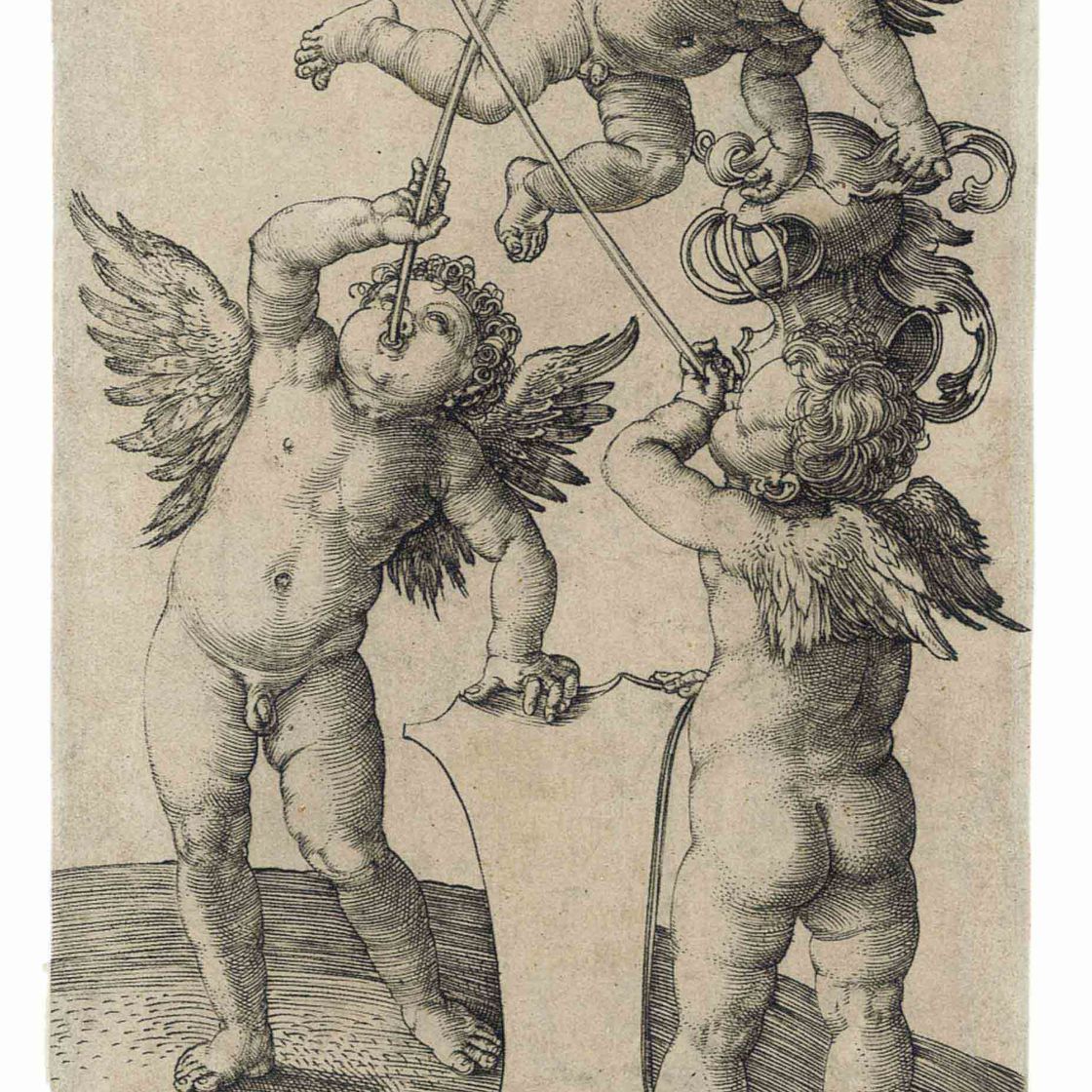 Albrecht Dürer — Три гения (Б. 66; М., Зал. 99; С.М.С. 29)