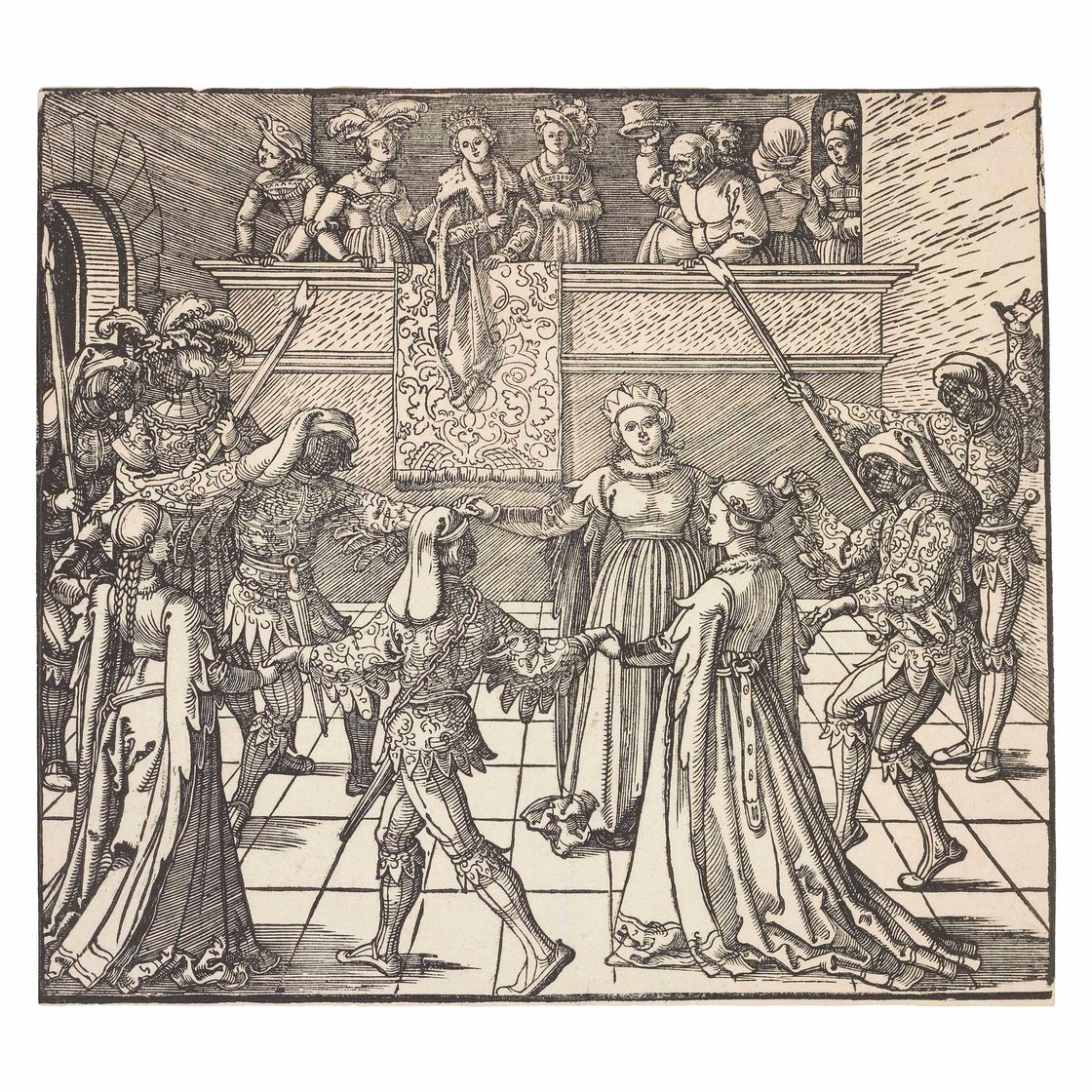 Albrecht Dürer — "Танец-маскарад с факелами", автор: Фрейдал (B. app. 38; M., зал. 250; S.M.S. 272.5)
