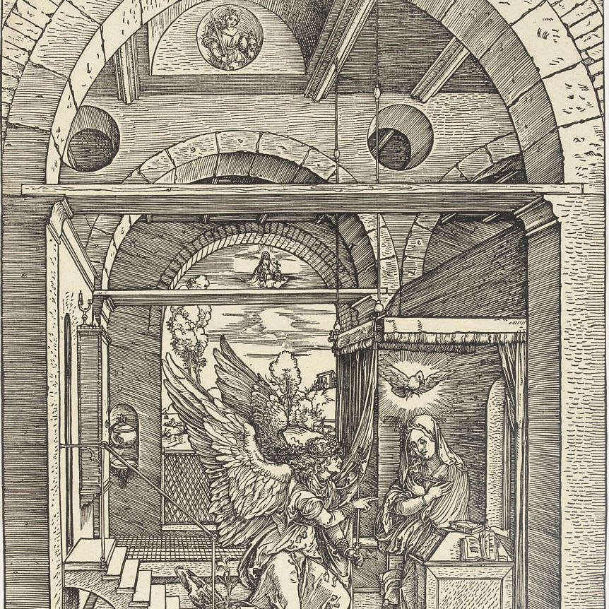 Albrecht Dürer — Благовещение, из жития Пресвятой Богородицы (т. 83; М., гл. 195, С.М.С. 173)
