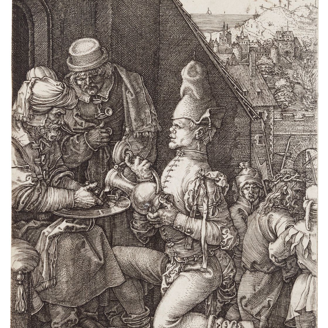 Albrecht Dürer — Пилат, моющий руки, из "Выгравированных страстей господних"