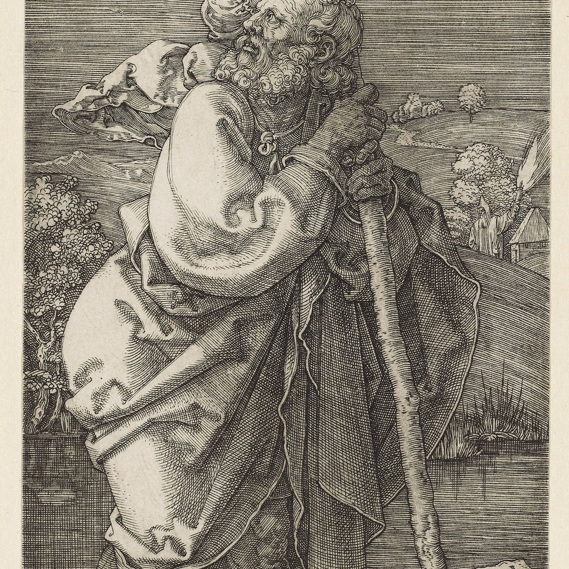 Albrecht Dürer — Святой Христофор, обращенный направо, и Святой Христофор, обращенный налево, изображение 1