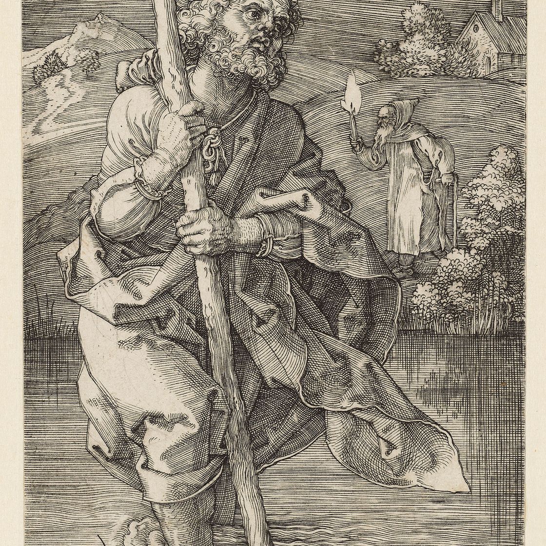 Albrecht Dürer — Святой Христофор, обращенный направо, и Святой Христофор, обращенный налево, изображение 2