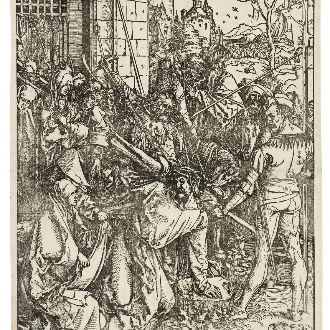 Albrecht Dürer — Христос, несущий крест, из книги "Великие страсти"