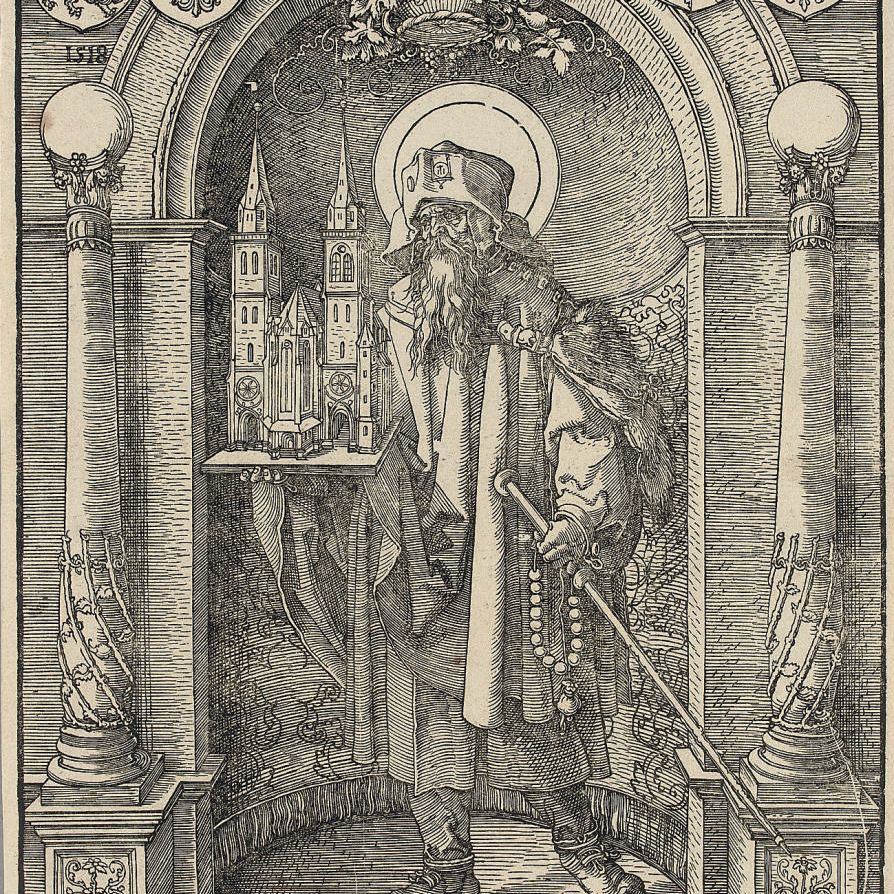 Albrecht Dürer — Святой Себальд в нише (B. app. 21; M. p. 196; S.M.S. 251)