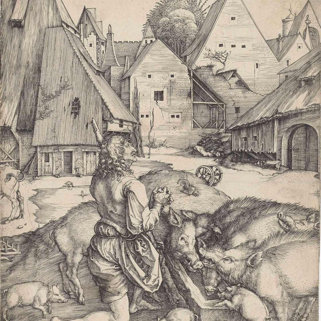 Albrecht Dürer — "Блудный сын" (Барч, Медер, Холстейн, 28 лет; Шох, Менде и Шербаум, 9 лет)