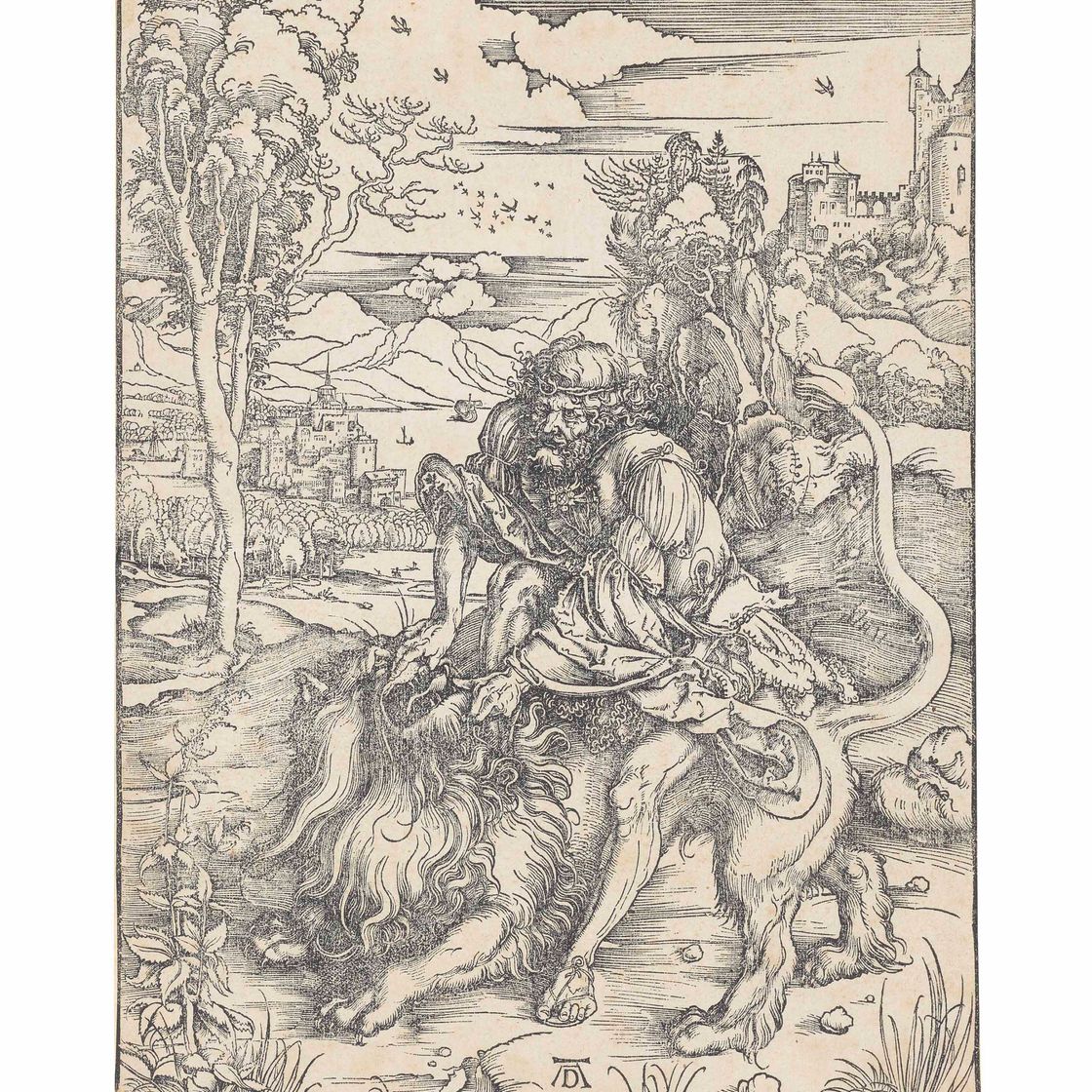 Albrecht Dürer — Самсон, раздирающий Льва