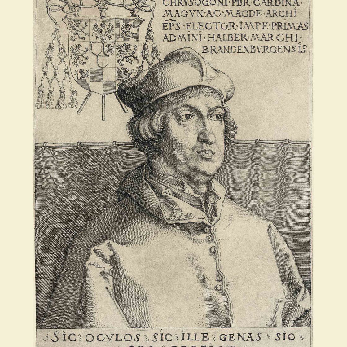 Albrecht Dürer — Кардинал Альбрехт Бранденбургский, "Маленький кардинал" (стр. 102; М., зал. 100)