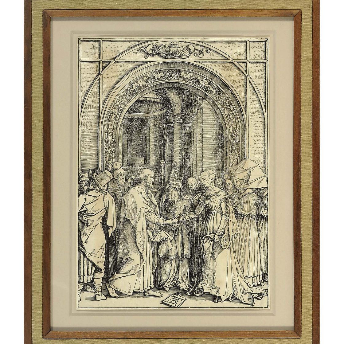 Albrecht Dürer — "Обручение Пресвятой Девы", из "Жизни Пресвятой Девы" (Барч, 82; Медер, Холстейн, 194; Штраус, 172)