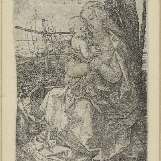 Albrecht Dürer — Богородица с младенцем, сидящие у дерева (Барч, 35 лет; Медер, Холстейн, 34 года)