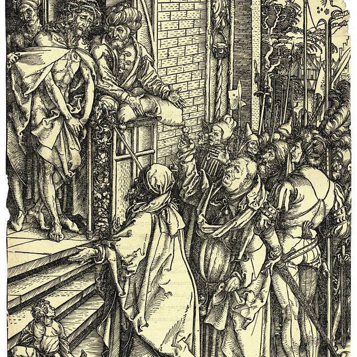 Albrecht Dürer — Ecce Homo, из "Большой страсти" (Барч, 9; Медер, Холстейн, 118)