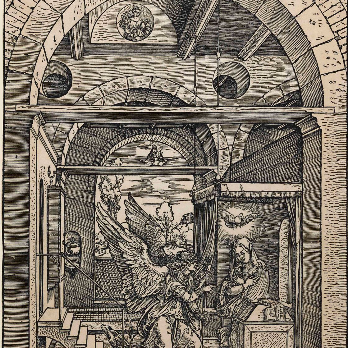 Albrecht Dürer — Благовещение, из "Жизни Богородицы" (Барч, 83; Медер, Холстейн, 195; Шох, Менде и Шербаум, 173)