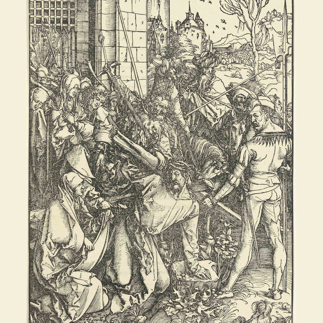 Albrecht Dürer — Христос, несущий крест, с большой гравюры на дереве "Страсти Господни" (т. 9; М., Зал. 119, С.М.С. 160)