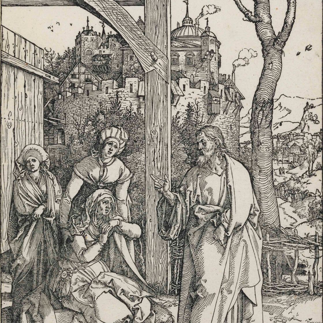 Albrecht Dürer — Христос, прощающийся со своей Матерью, из "Жизни Богородицы" (Барч, 92; Медер, Холстейн, 204; Шох, Менде и Шербаум, 182)