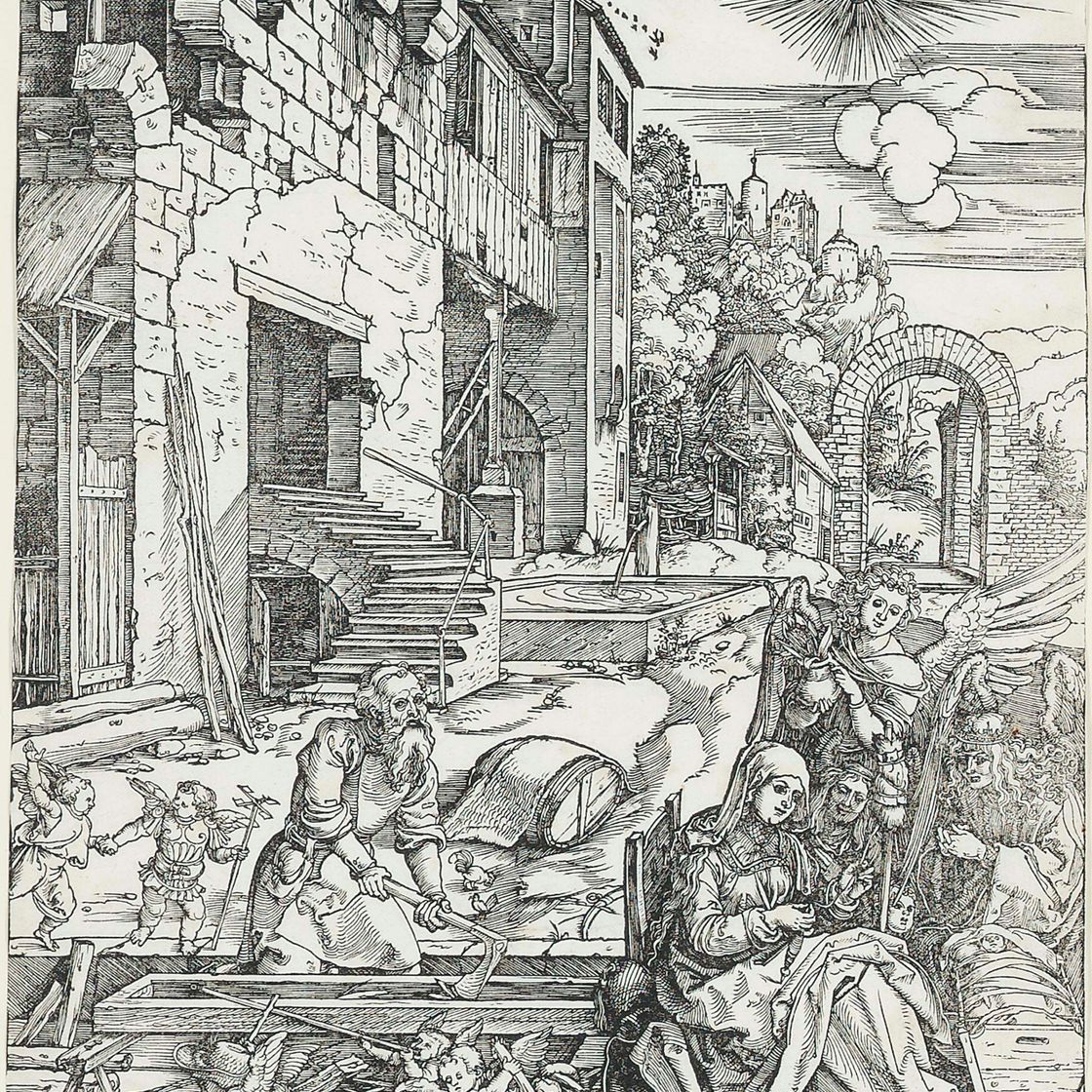 Albrecht Dürer — Святое семейство в Египте, из книги "Жизнь Пресвятой Богородицы" (Барч, 90; Медер, Холстейн, 202)