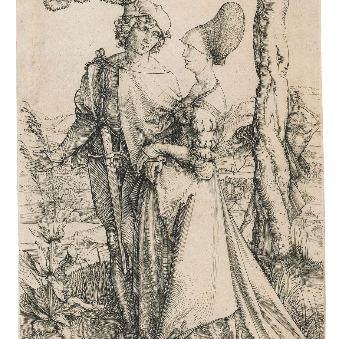 Albrecht Dürer — Променад (Пара влюбленных и смерть)
