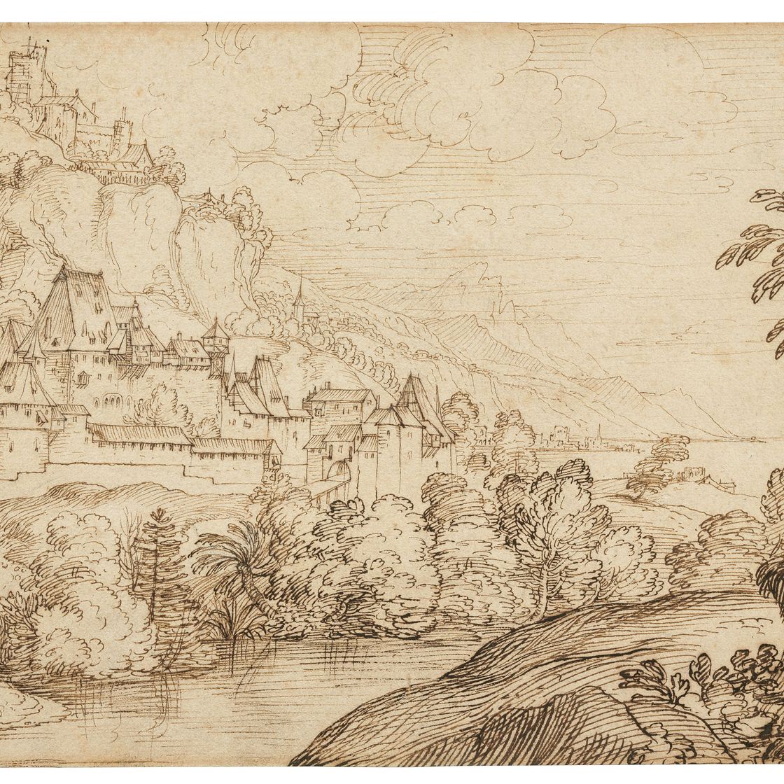 Albrecht Dürer — Пейзаж с прибрежным городом в честь Альбрехта Дюрера