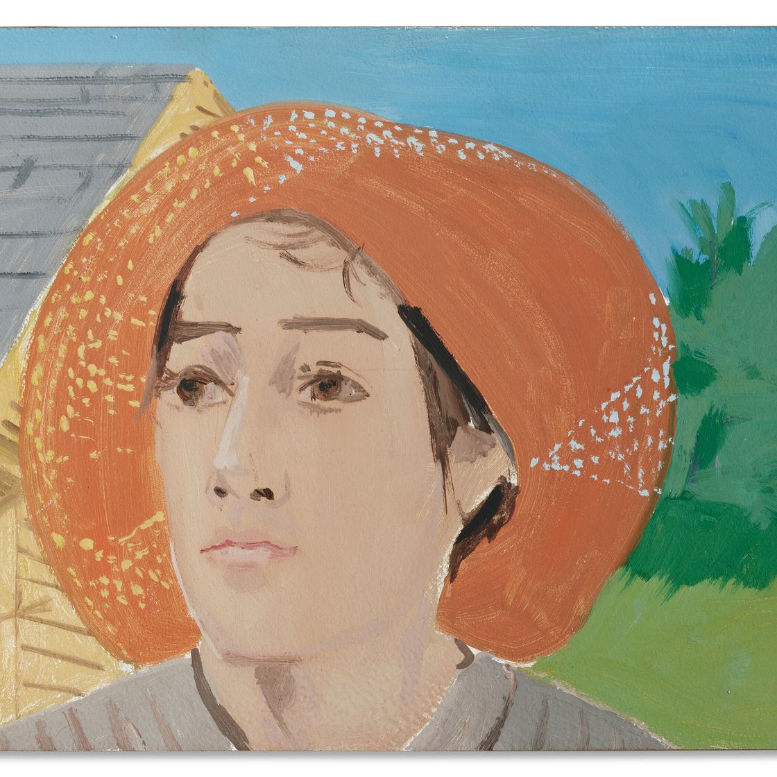 Alex Katz — Оранжевая шляпа I, изображение 1