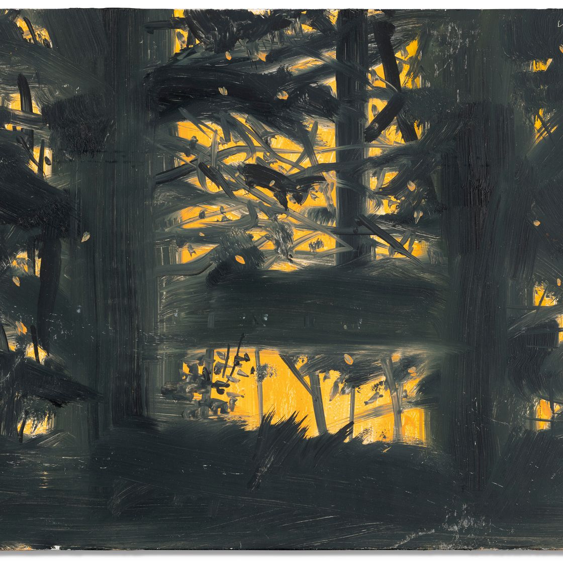 Alex Katz — Оранжевый закат #3