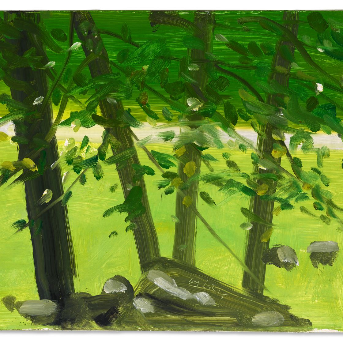 Alex Katz — Четыре дерева, изображение 1