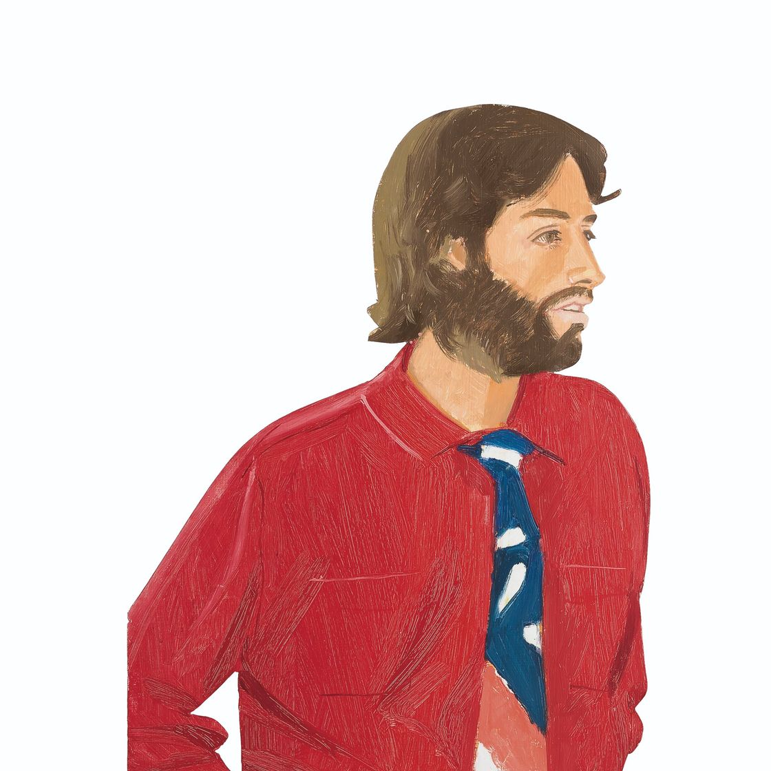 Alex Katz — Красный, белый, синий галстук, изображение 1
