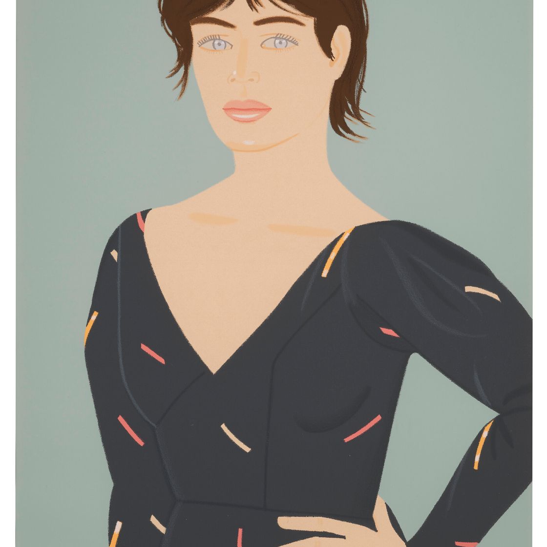 Alex Katz — Серое платье (Лаура)