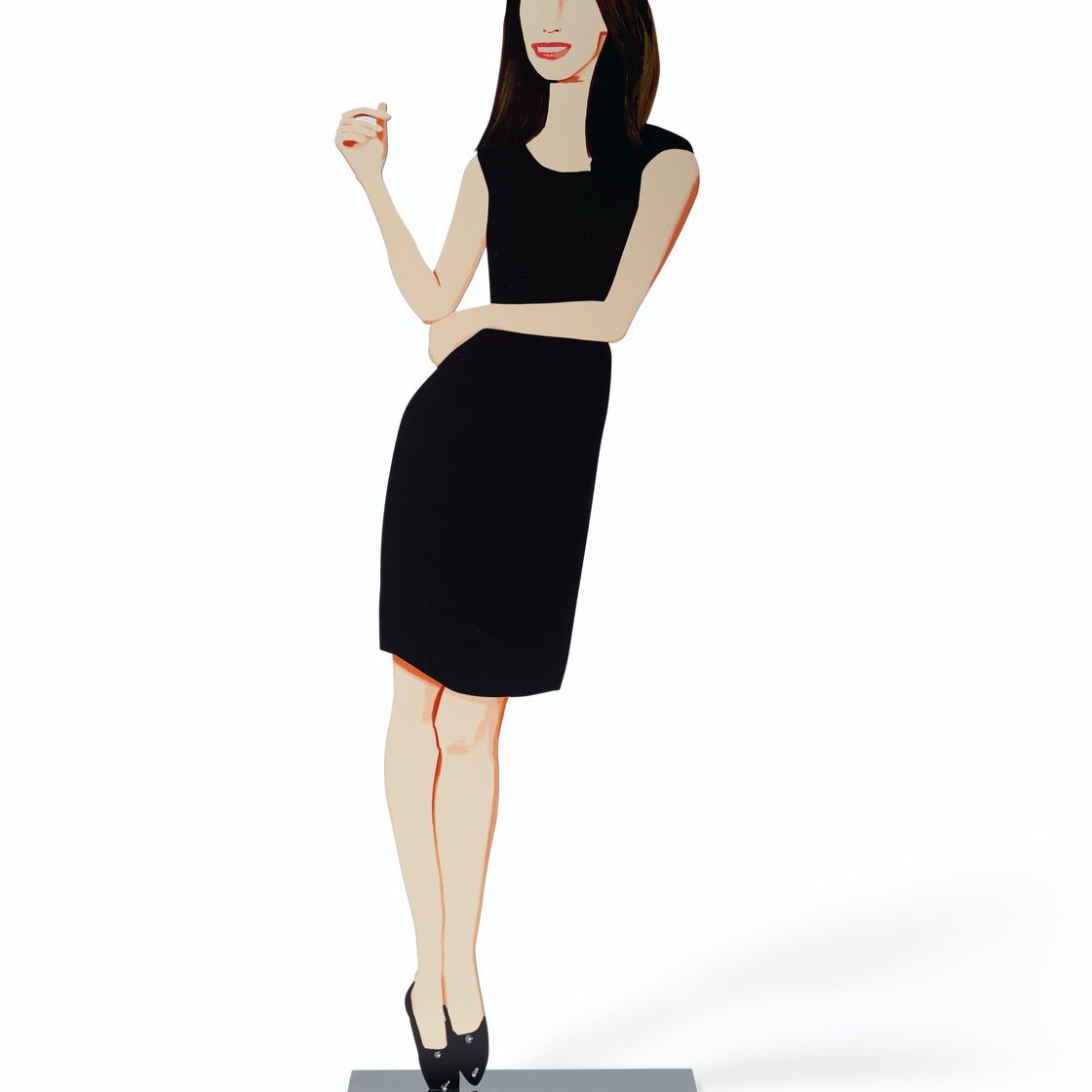 Alex Katz — Кристи, из-за вырезов черного платья, изображение 1