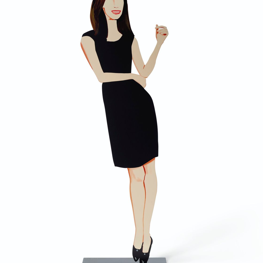Alex Katz — Кристи, из-за вырезов черного платья, изображение 2