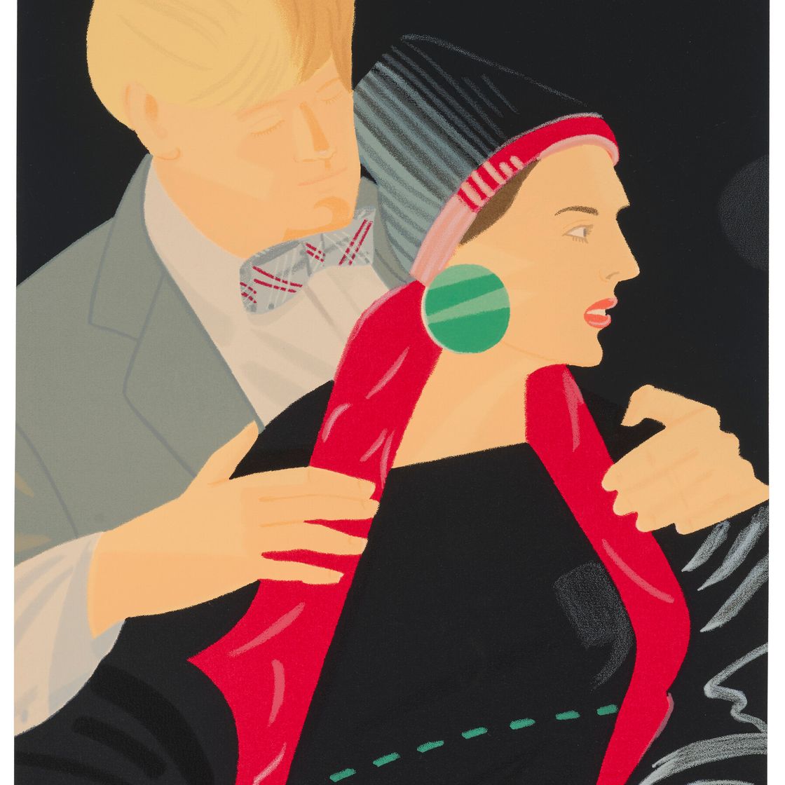 Alex Katz — Красные конюхи и Элизабет Росс из "Па-де-де"