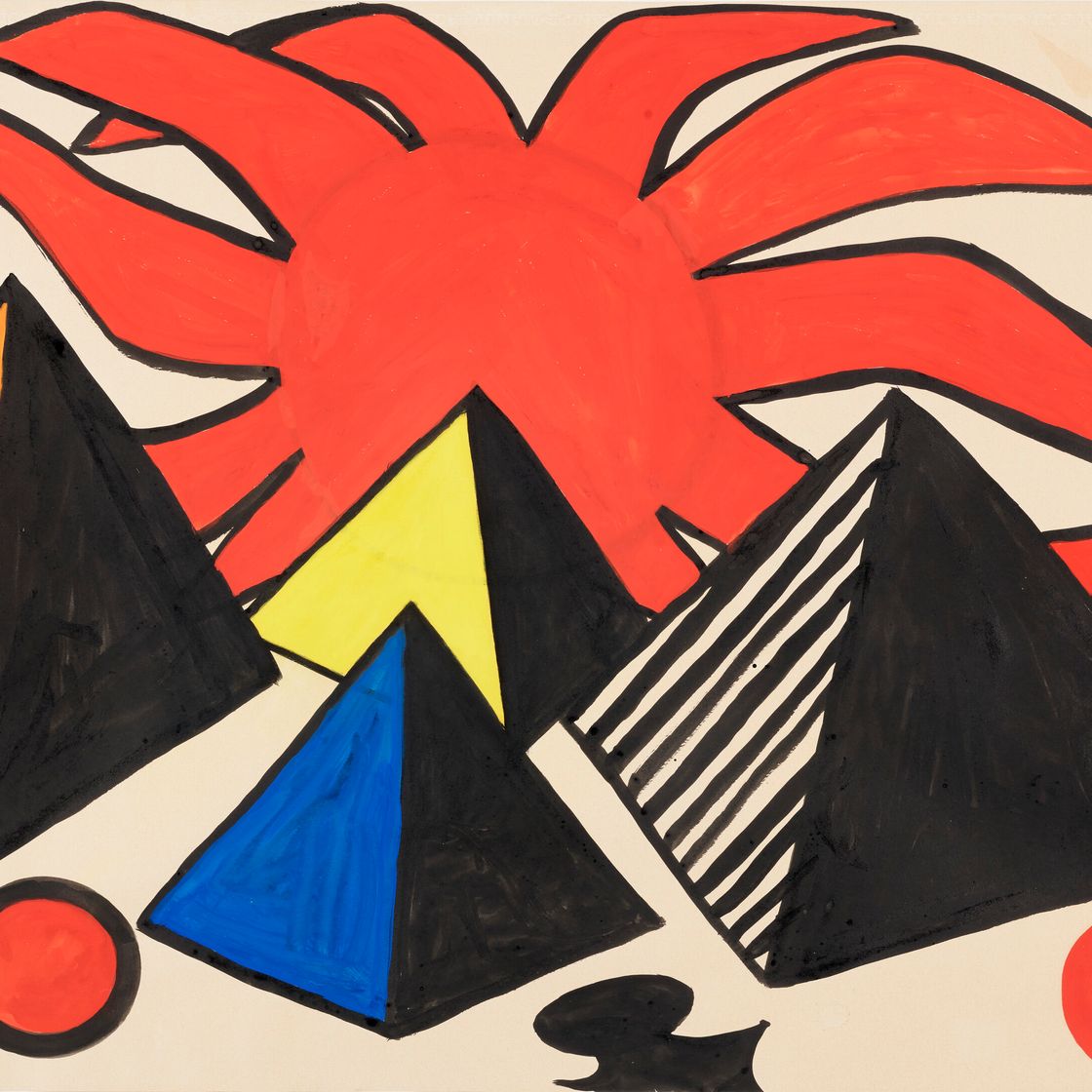 Alexander Calder — Четыре пирамиды и Солнце