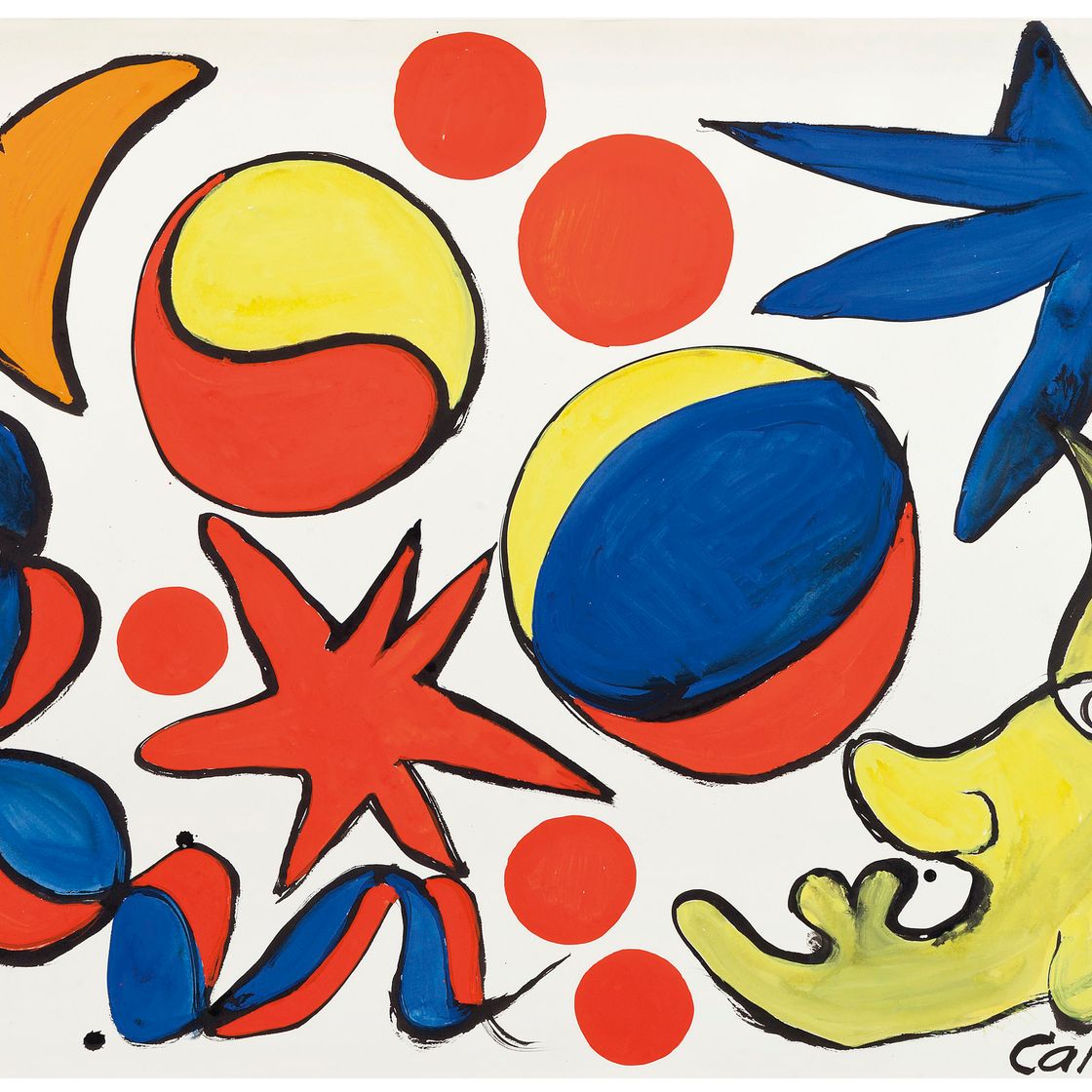 Alexander Calder — Желтое лицо Луны