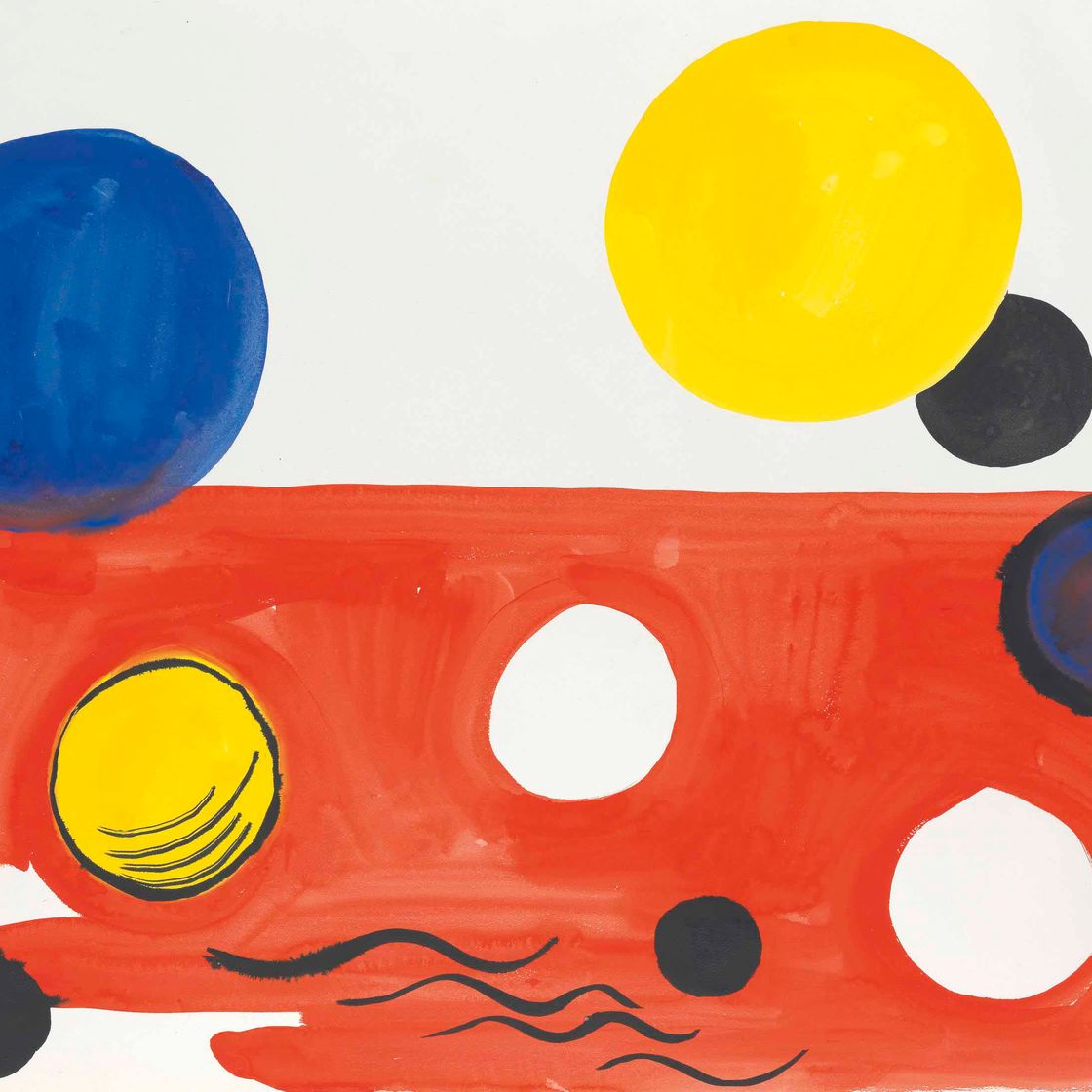 Alexander Calder — Шары на красном
