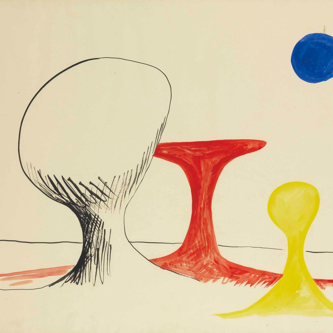 Alexander Calder — Тумбы и голубое Солнце