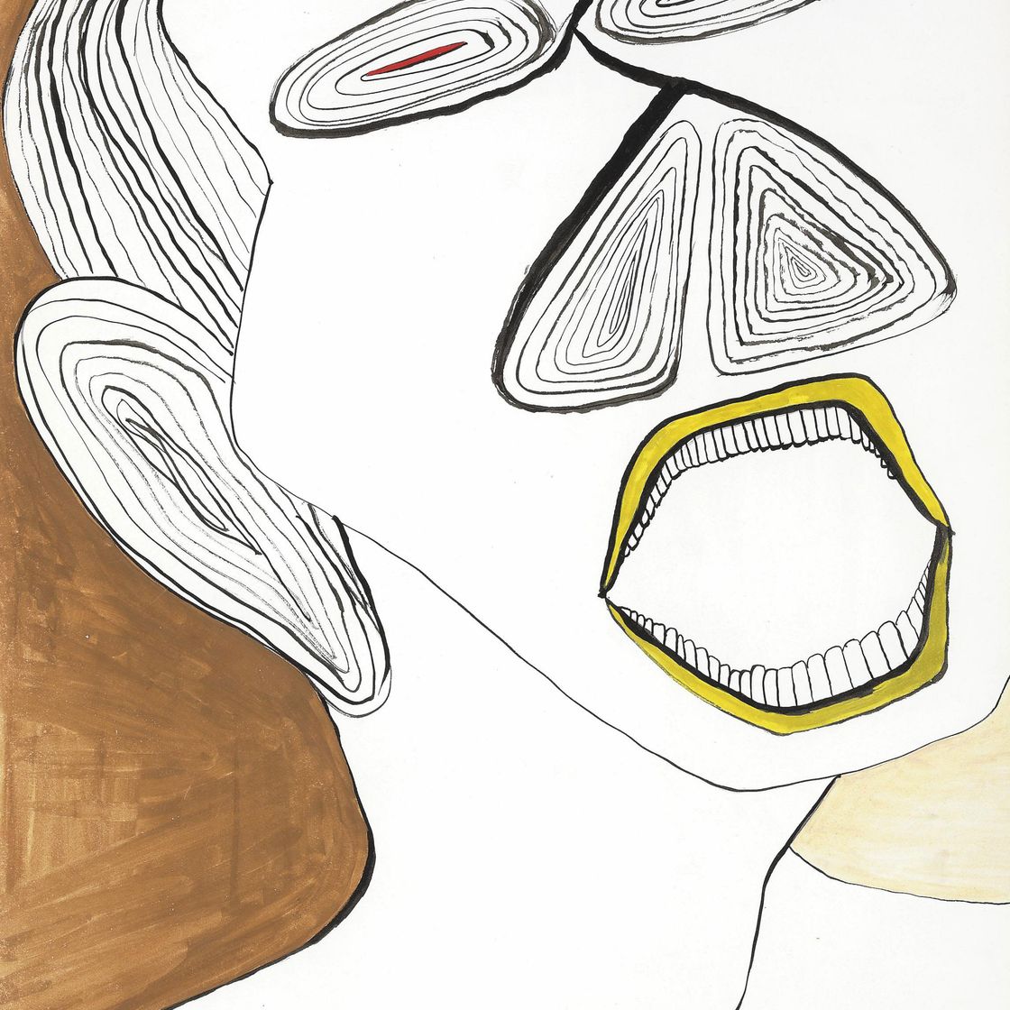 Alexander Calder — Красно-синий с желтыми губами