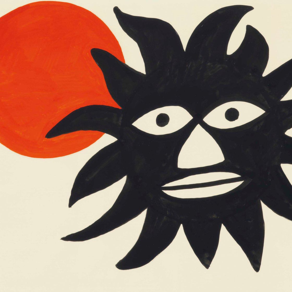 Alexander Calder — Большое черное лицо с загаром