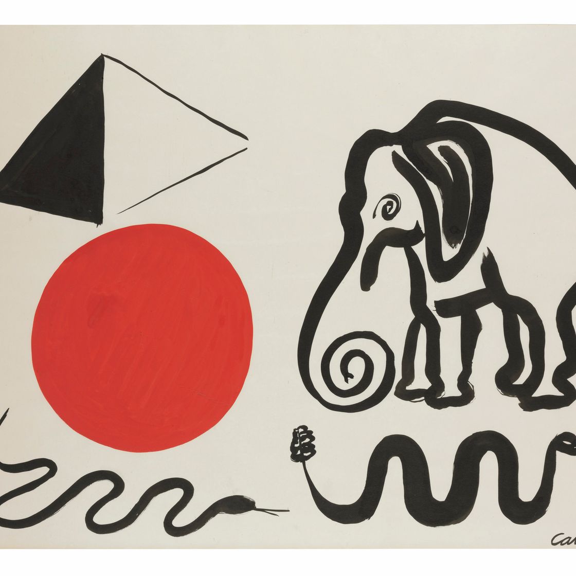 Alexander Calder — Слон у пирамиды