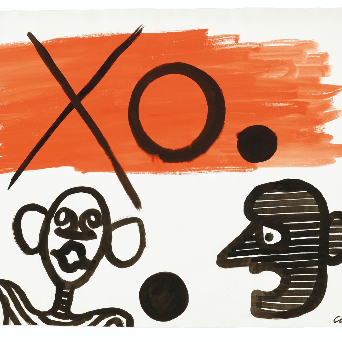 Alexander Calder — Рисунок и полосатый профиль