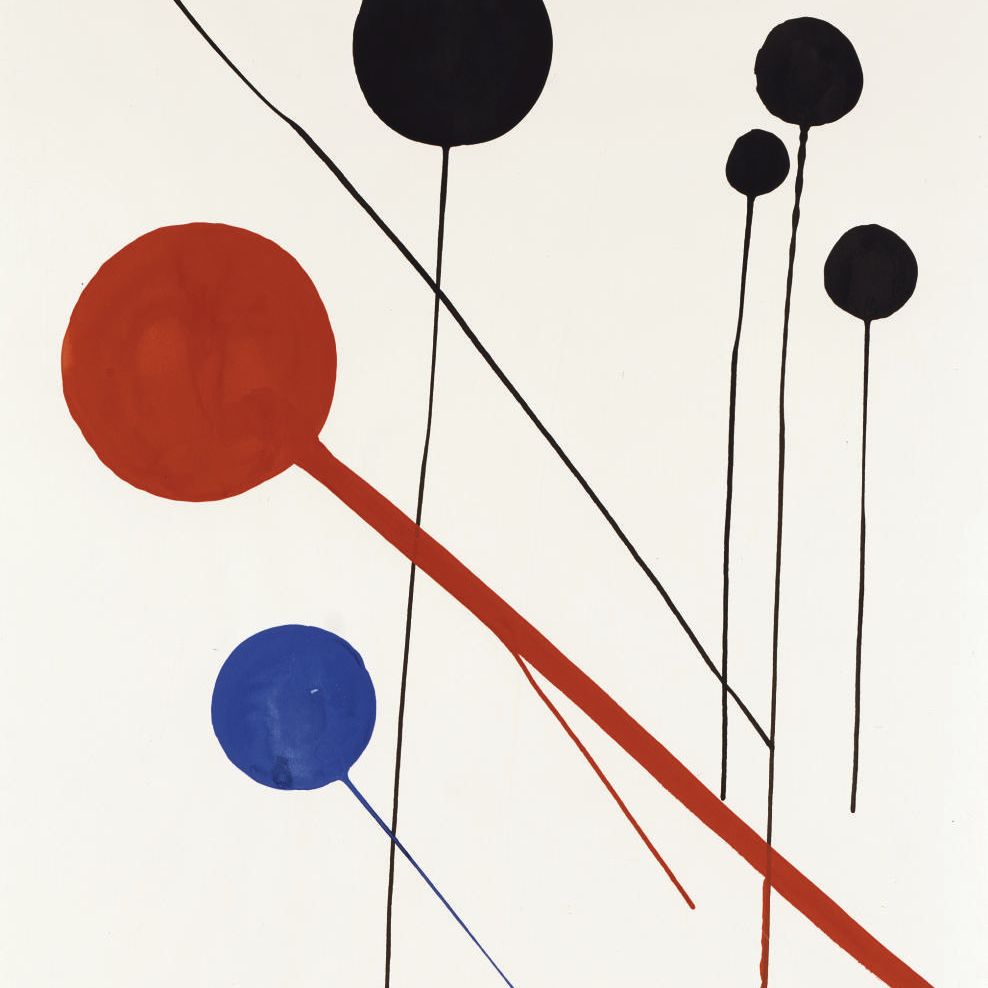 Alexander Calder — Падающие красные и синие воздушные шары