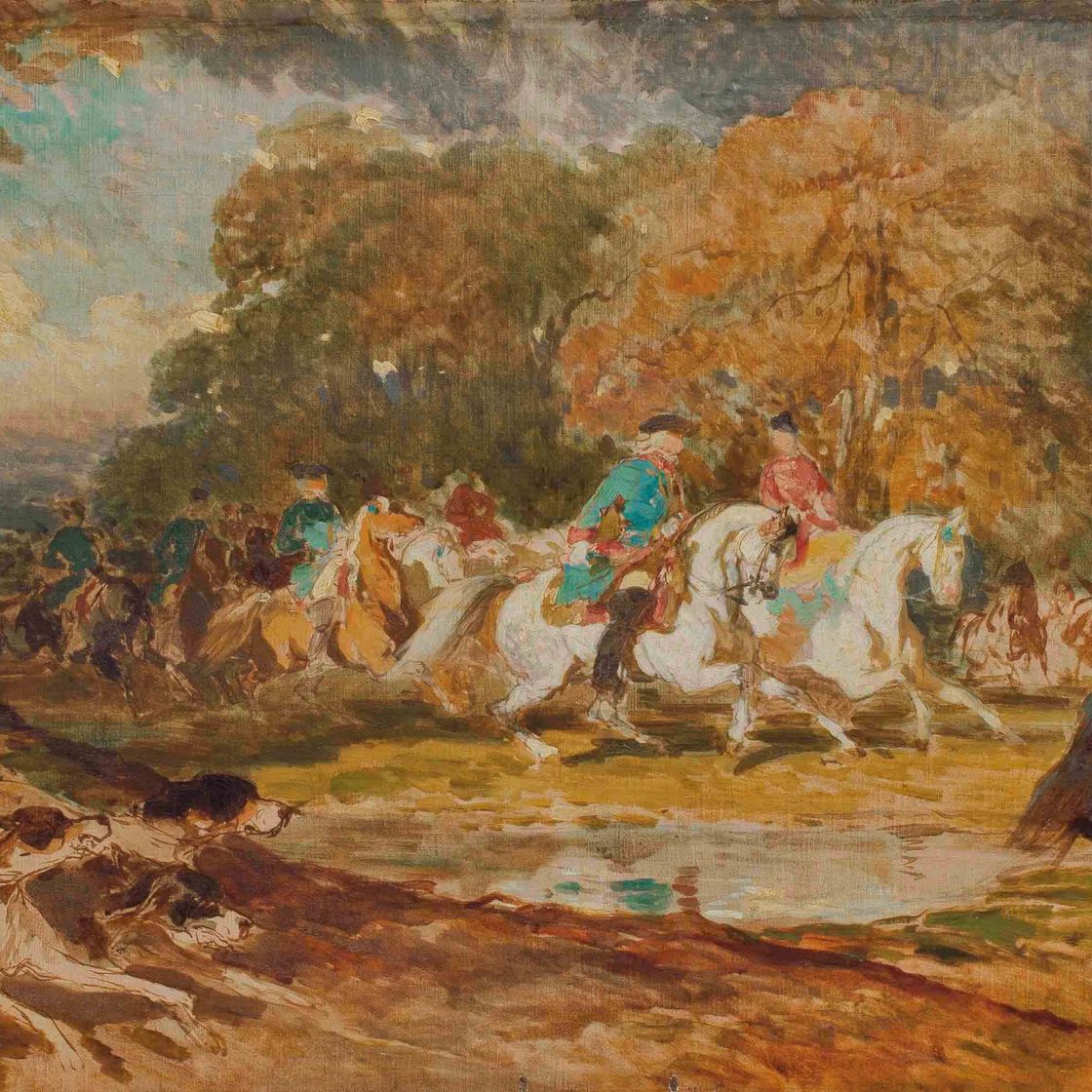 Alfred De Dreux — Замок Людовика XV , эскиз
