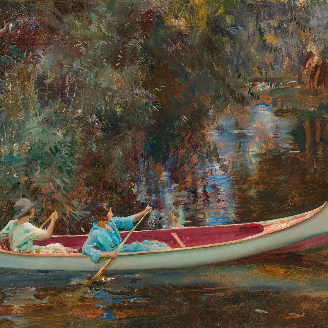 Alfred James Munnings — Белое каноэ, изображение 1