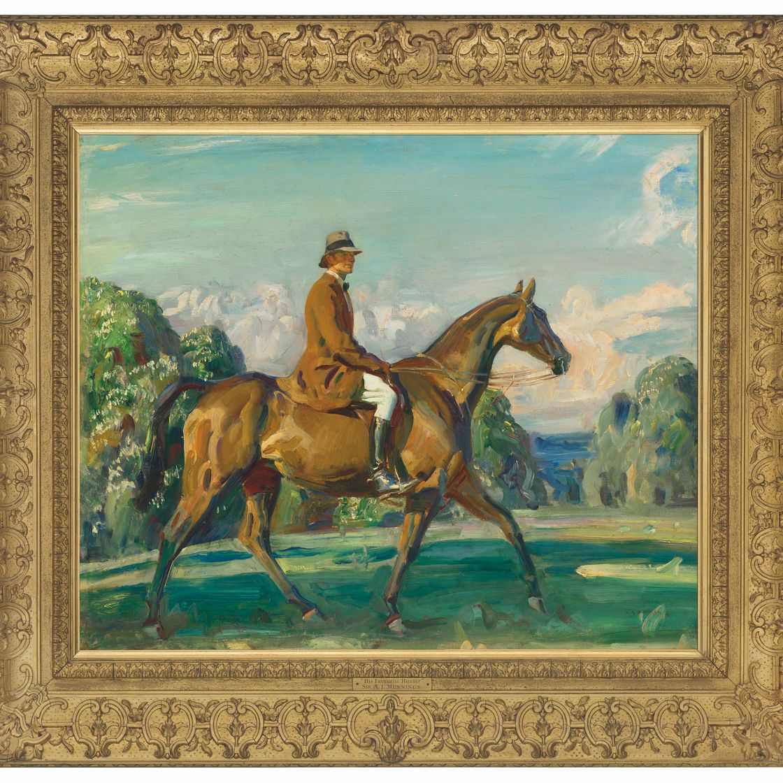 Alfred James Munnings — Майор Мид на своем любимом охотнике, изображение 2
