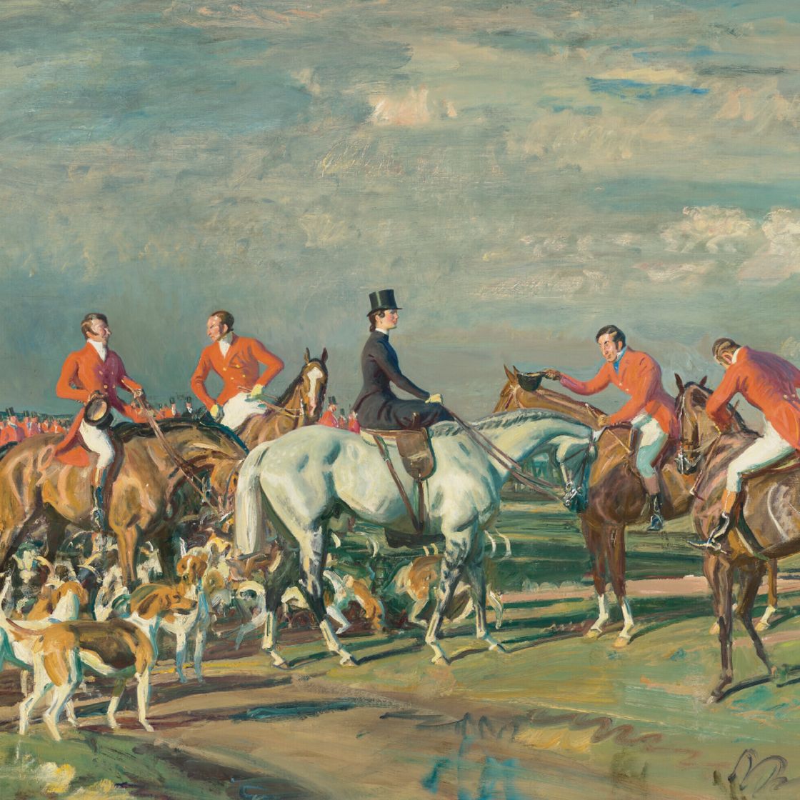 Alfred James Munnings — Кто эта дама?; и два исследования, изображение 1