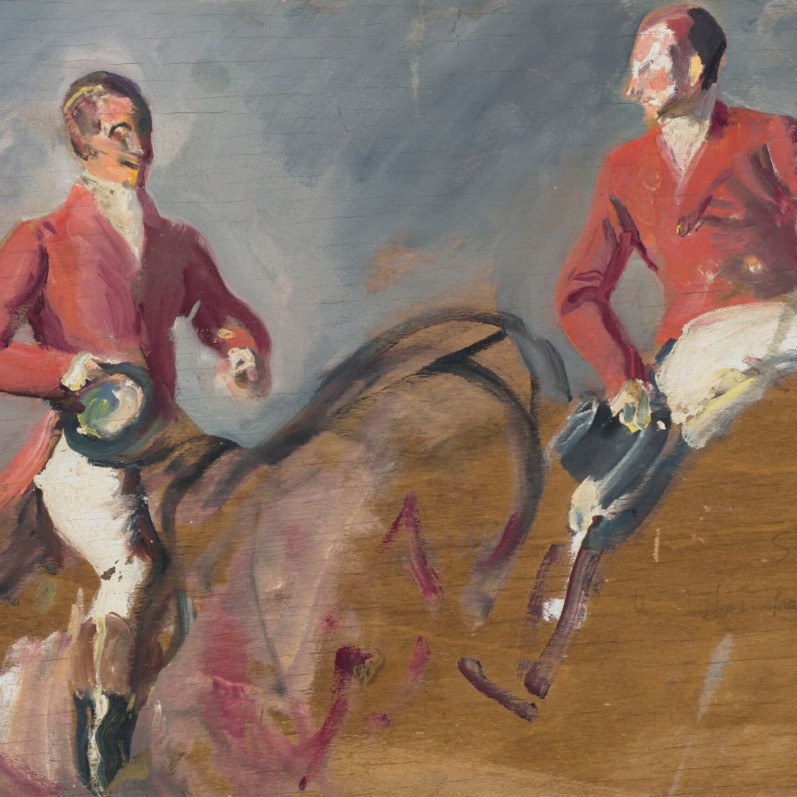 Alfred James Munnings — Кто эта дама?; и два исследования, изображение 2