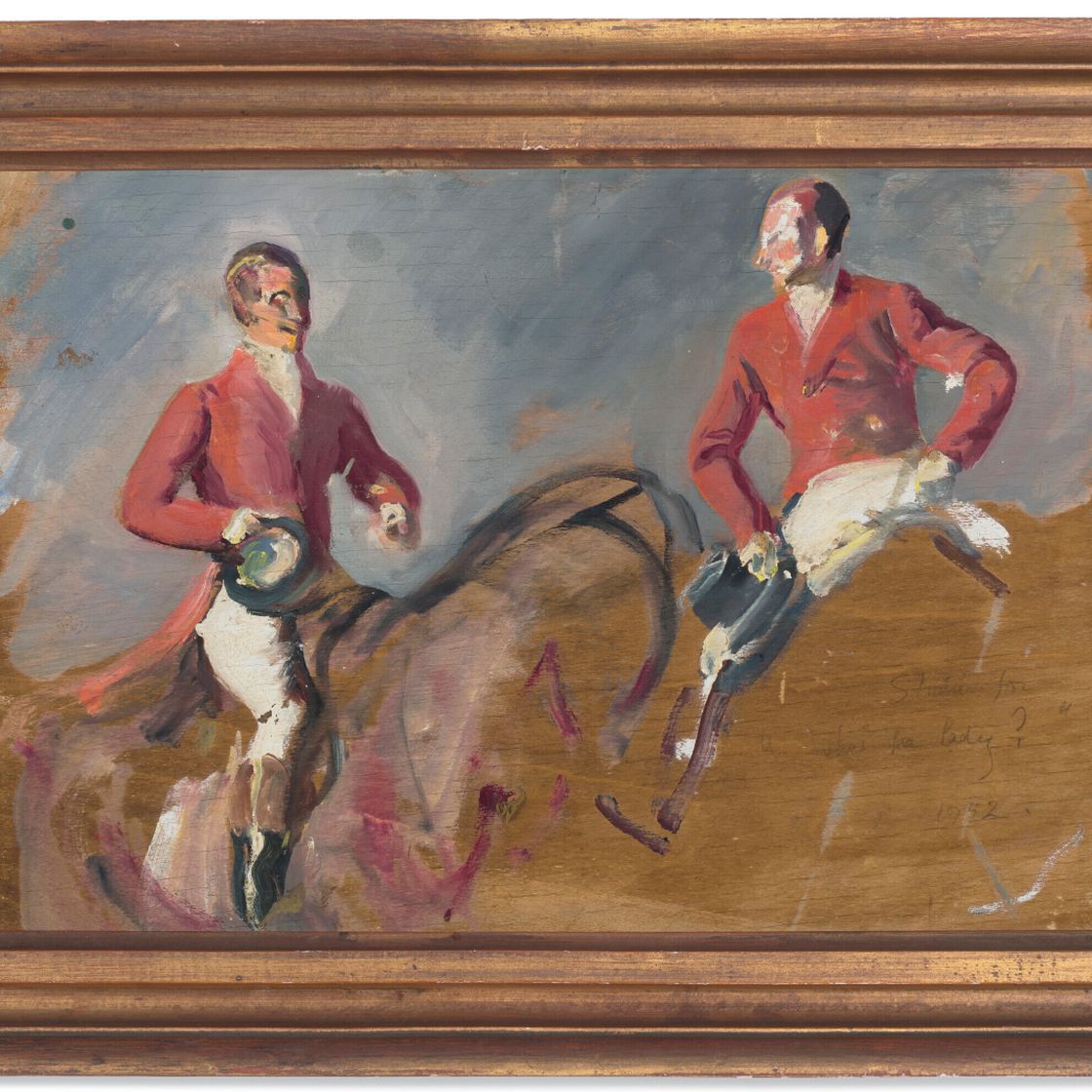 Alfred James Munnings — Кто эта дама?; и два исследования, изображение 6